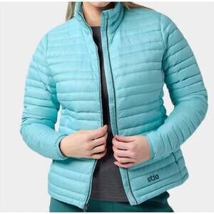 NEW STIO pinion down sweater in horizon